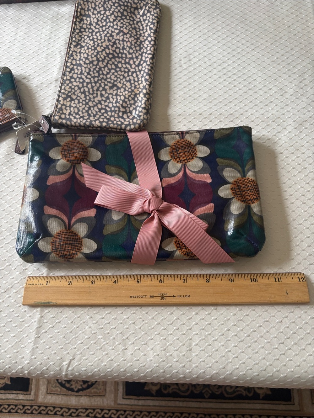 Fossil Floral Multi-Pouch Clutch with Pink Bow - Picture 5 of 7